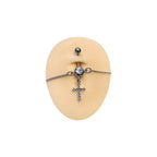 Surgical Steel Small CZ Belly Chain Belly Button Ring