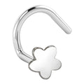 Surgical Steel 18 Gauge Flower Corkscrew Nose Stud