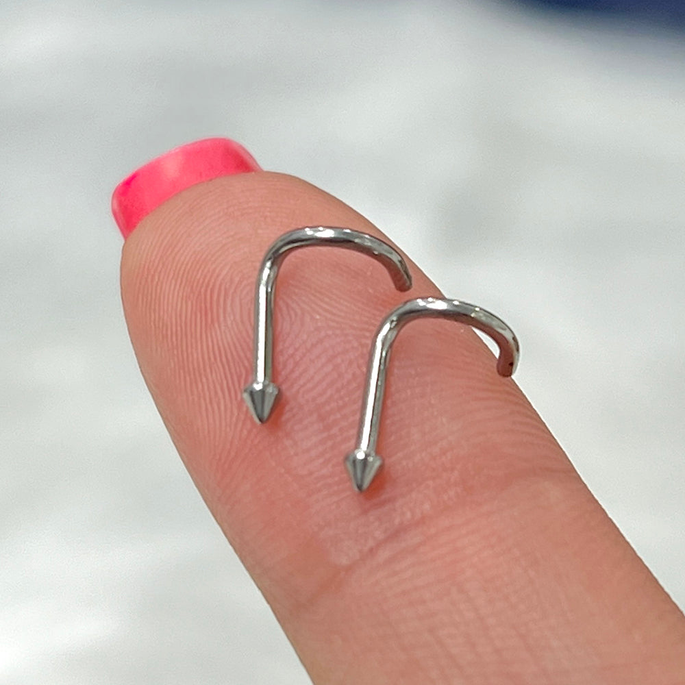 Surgical Steel 18 Gauge Spike Nose Screws - Pair - photo 3