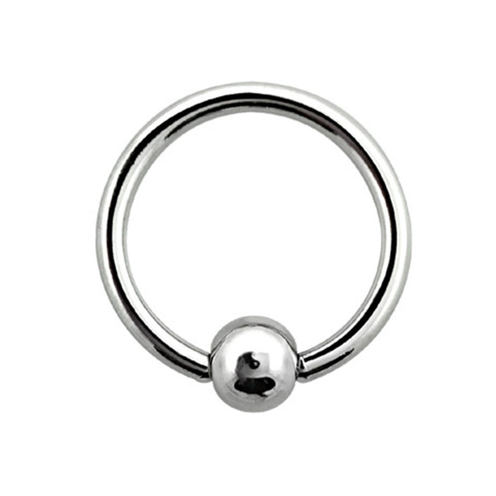 Surgical Steel 18 Gauge Sterilized Captive Bead Ring with 4mm Ball - photo 2