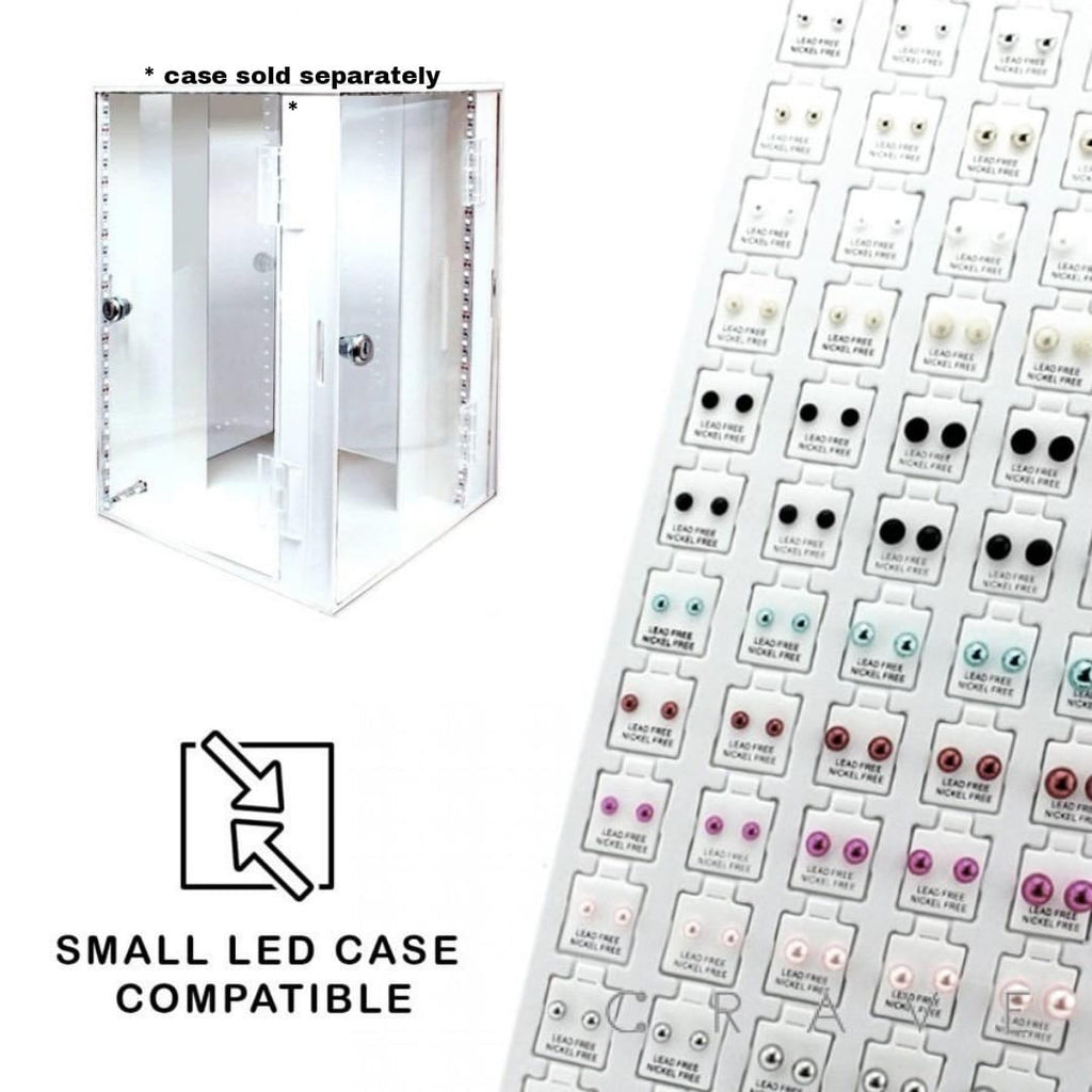 Surgical Steel Assorted Ball Stud Earrings Tray Set - 72 Pairs