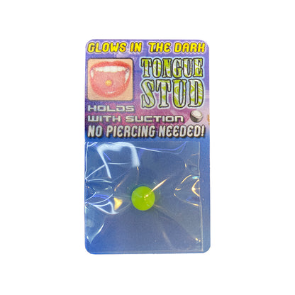 Acrylic 8mm Fake Tongue Stud Ring with UV Glow & Glow in the Dark