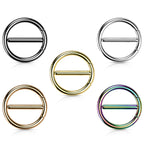 Surgical Steel Nipple Ring Hoop 14 Gauge with Dual Hinge - Pair - Kruelty