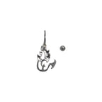 Surgical Steel 14 Gauge Tribal Fire Tattoo Non Dangle Belly Ring