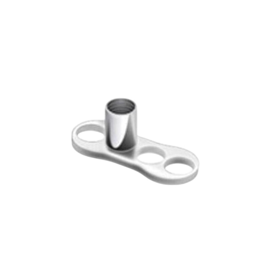 Surgical Steel 14 Gauge 2mm Rise Dermal Anchor Base with 3 Holes - photo 12