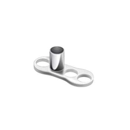 Surgical Steel 14 Gauge 2mm Rise Dermal Anchor Base with 3 Holes - photo 12