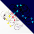 Surgical Steel Horseshoe Barbells with Acrylic Beads - 20 Pack - photo 3
