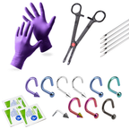 Surgical Steel LionGothic Nose Piercing Kit - 20 Pack