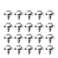 Surgical Steel 14 Gauge 4mm Flat Bottom Dome Set - 20 Pack