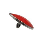 Surgical Steel Dermal Top 14 Gauge Red Blood Tear Drop - Kruelty - Photo 3