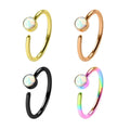 PVD Surgical Steel Bendable Septum Clicker Hoop Nose Ring