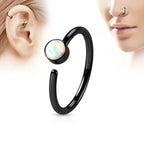 PVD Surgical Steel Bendable Septum Clicker Hoop Nose Ring