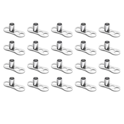 Surgical Steel 14 Gauge 2mm Rise Dermal Anchor Base with 3 Holes - photo 3