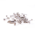 Surgical Steel 14 & 16 Gauge Labret Monroe Studs Random - 20 Pack