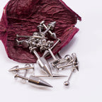 Surgical Steel 14 & 16 Gauge Labret Monroe Studs Random - 20 Pack