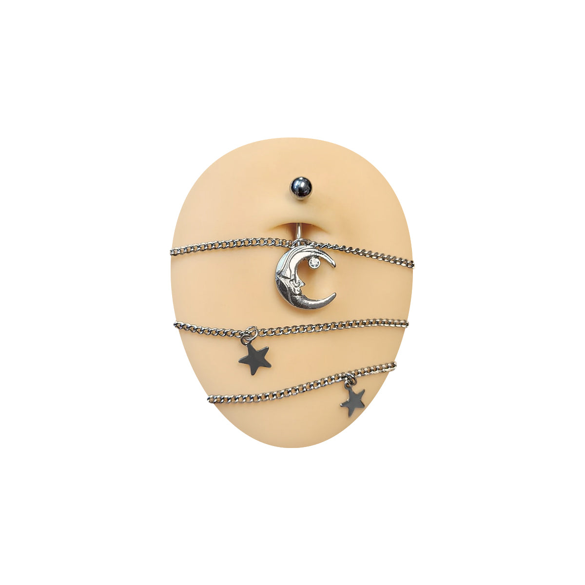 Surgical Steel Star Belly Chain Belly Button Ring