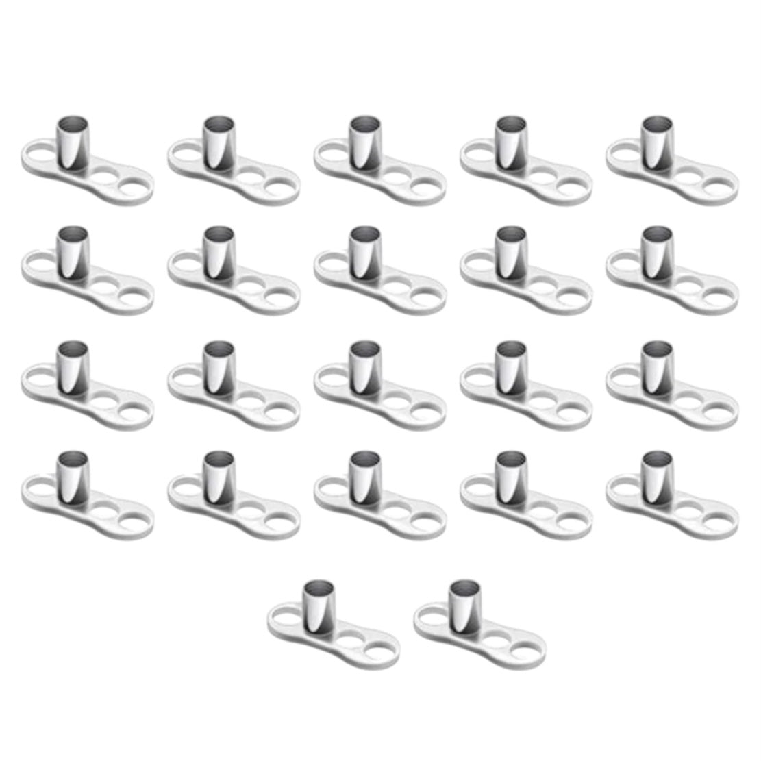 Surgical Steel 14 Gauge 2mm Rise Dermal Anchor Base with 3 Holes - photo 2