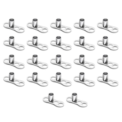 Surgical Steel 14 Gauge 2mm Rise Dermal Anchor Base with 3 Holes - photo 2