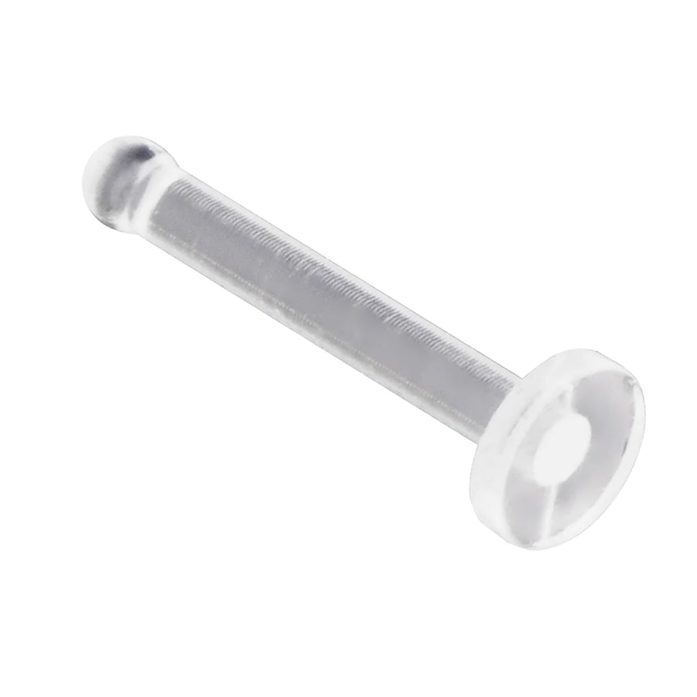Clear Bio-Flex Nose Bone Ring Stud Retainer 20 to 16 Gauge 1/4" (6 mm) - Kruelty