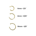 Surgical Steel 18 & 20G Nose Hoops Black, Gold & Rose Gold - 3 Pack