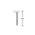 .925 Sterling Silver 22 Gauge Self Bending Pot Leaf Nose Stud