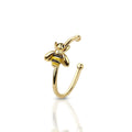 Surgical Steel Nose Ring Hoop 20 Gauge 5/16" Front Bumble Bee - Kruelty - Photo 4