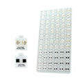 Surgical Steel Square CZ Stud Earrings Clear & Black Set - 72 Pairs