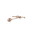 Rose Gold Plated Surgical Steel Lock & Key Dangle Belly Button Ring