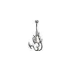 Surgical Steel 14 Gauge Tribal Fire Tattoo Non Dangle Belly Ring