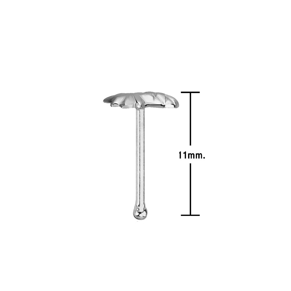 .925 Sterling Silver 22 Gauge Pineapple Nose Bone Stud