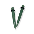 Jade Stone 2 to 6 Gauge Ear Tapers - Pair