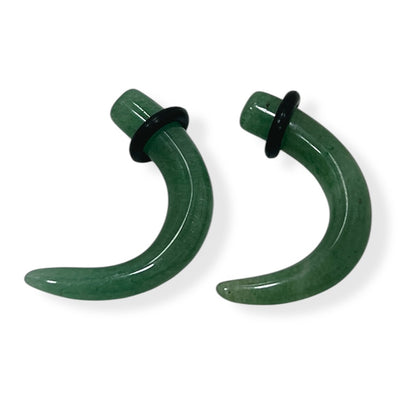 Jade Stone 0 to 4 Gauge Hook Ear Tapers - Pair - photo 5