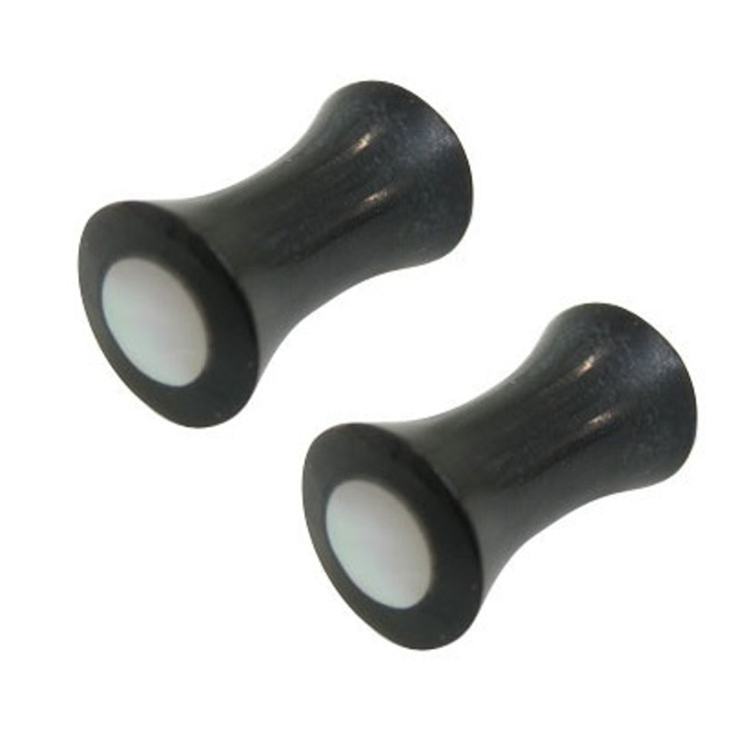 Black Bone 2 Gauge Saddle Fit Ear Plugs - Pair