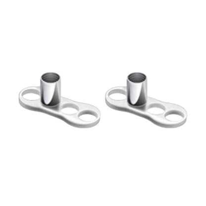 Surgical Steel 14 Gauge 2mm Rise Dermal Anchor Base with 3 Holes - photo 11