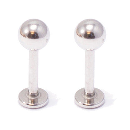 Surgical Steel 14 Gauge Labret Stud with Ball - Pair