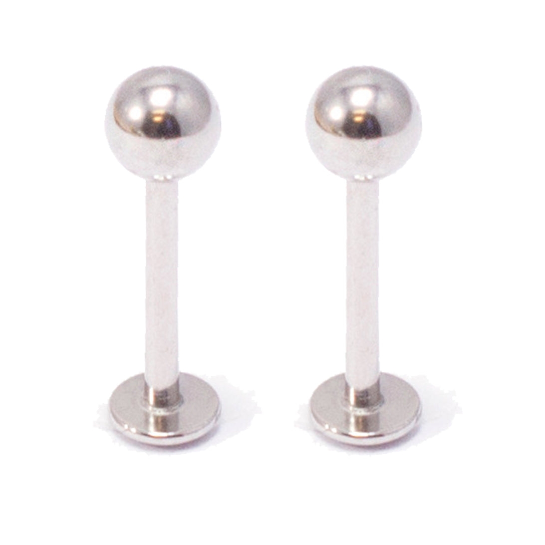 Surgical Steel 16 Gauge Labret Stud with Ball - Pair