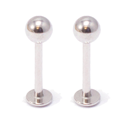 Surgical Steel 16 Gauge Labret Stud with Ball - Pair