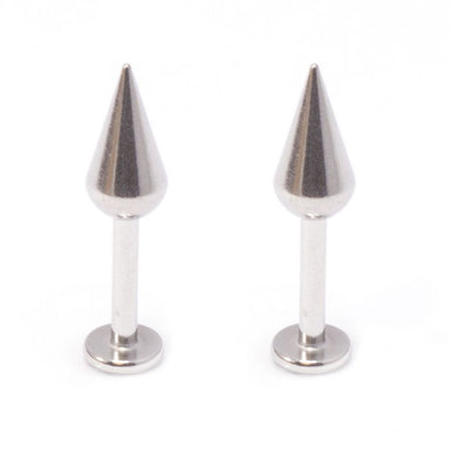 Surgical Steel 14 Gauge Labret Stud with Long Spike - Pair