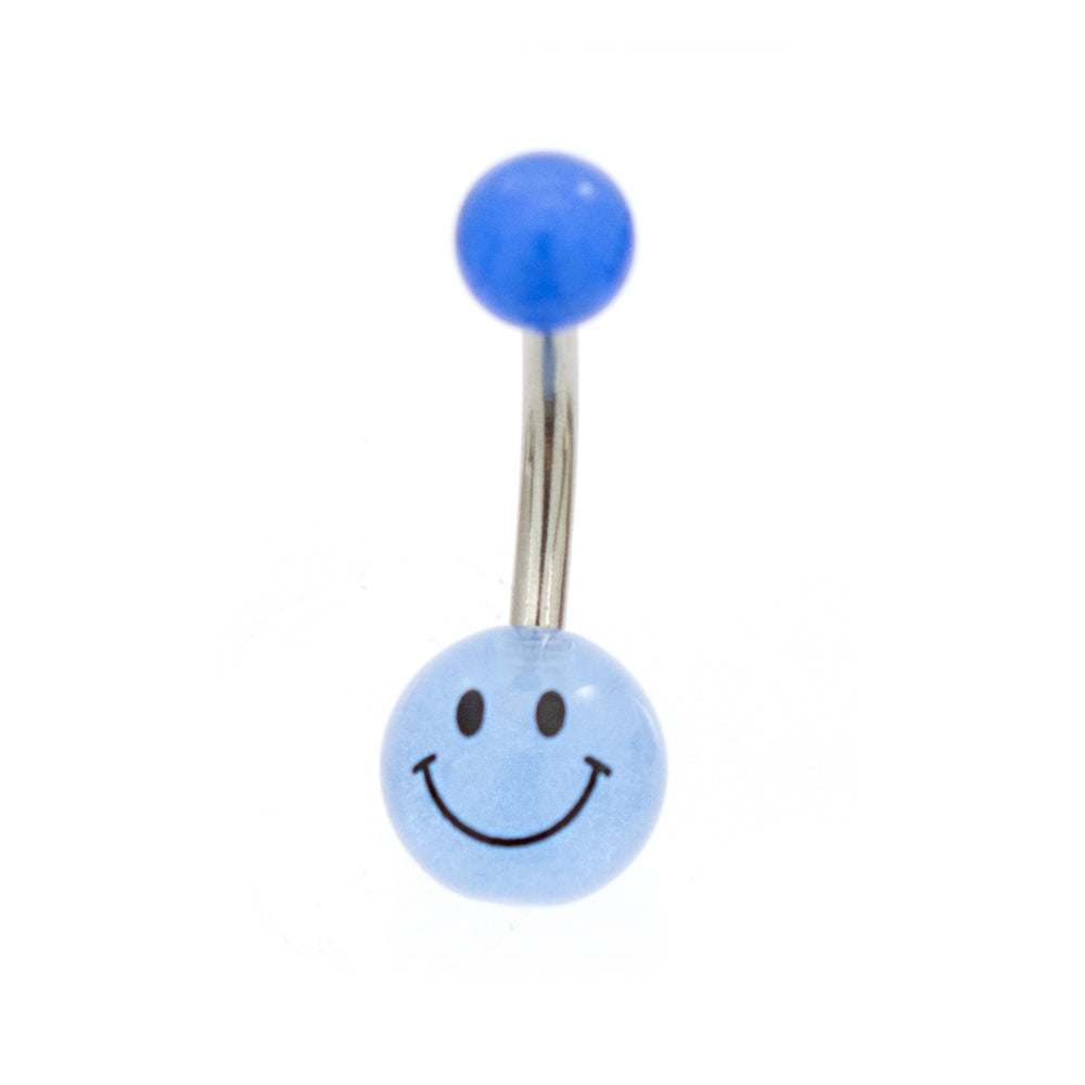 Surgical Steel Glow in the Dark Smiley Face Belly Rings 14G - 2 Pack - photo 6