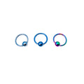 Anodized Surgical Steel 16 Gauge Captive Bead Rings 10mm - 3 Pack