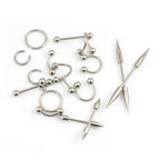 Surgical Steel Eyebrow Piercing Kit Horseshoe & Labrets - 30 Pack