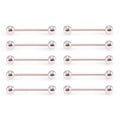 Surgical Steel 10 Gauge Straight Barbells - 10 Pack