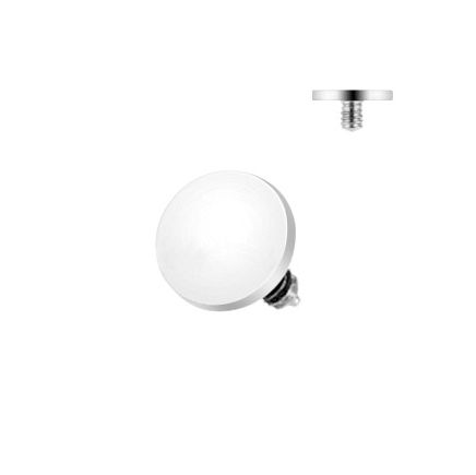 Surgical Steel 4mm Internally Threaded Flat Disc Dermal Top