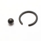 Matte Black IP Surgical Steel Captive Bead Ring - 14 & 16 Gauge - photo 2