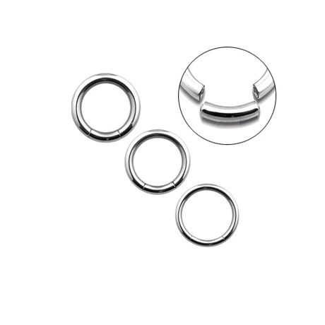 Surgical Steel Seamless Segment Ring - 8, 10 & 12 Gauge