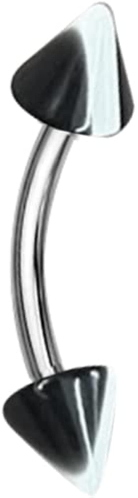 Surgical Steel 14 Gauge Spike Curved Belly Button Ring