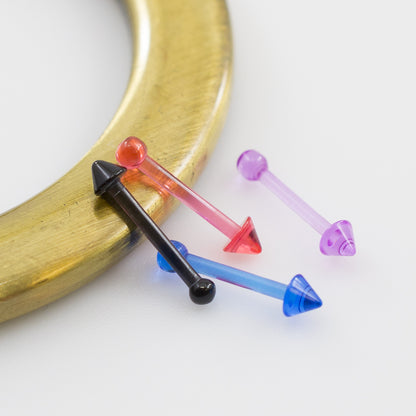 Acrylic 20 Gauge Nose Bone with Spike End - 4 Pack - photo 3