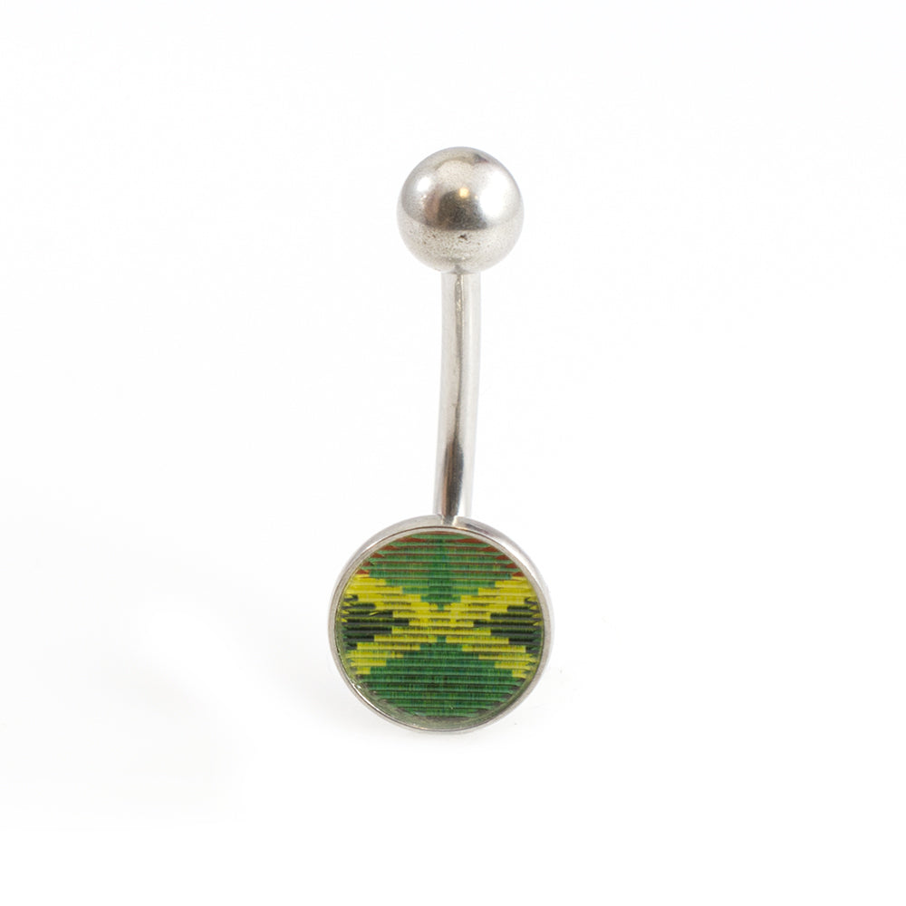 Surgical Steel 14 Gauge Lenticular Emoji & Pot Leaf Belly Rings - Pair - photo 4