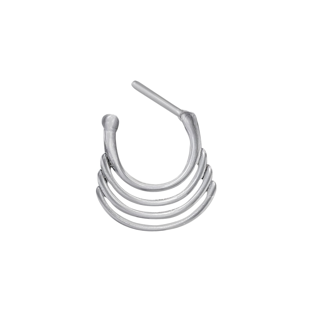 Surgical Steel 16 Gauge Hinged Septum Clicker Triple Play Ring