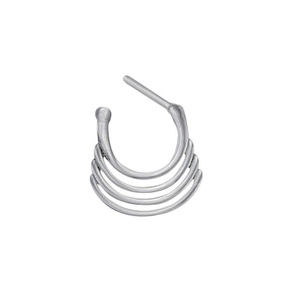 Surgical Steel 16 Gauge Hinged Septum Clicker Triple Play Ring